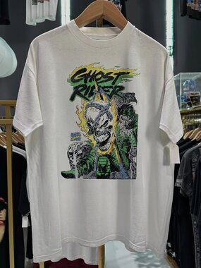 90s Ghost Rider Tee  White Tee